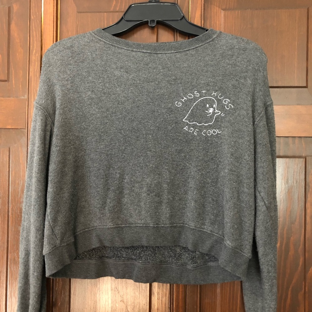 Ghost Hugs Cropped Sweatshirt